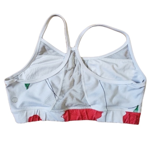 Lululemon Floral Grey Spellout Pull on Sports Bra - Picture 3 of 4
